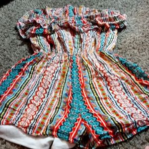 Aztec printed romper